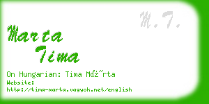 marta tima business card